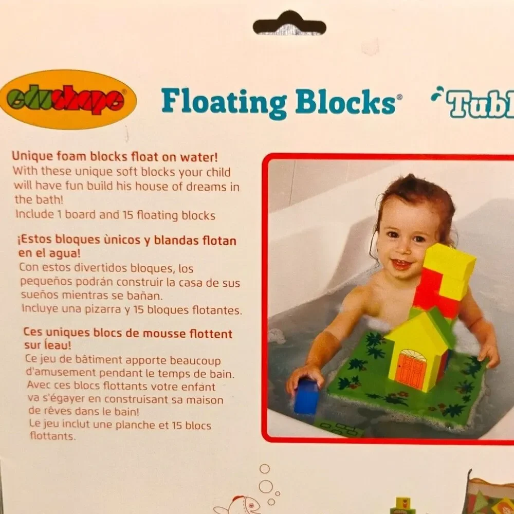 16pc edushape TubFun Floating Blocks 18+ months - New